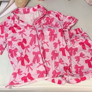 Pink Bow women Pajamas